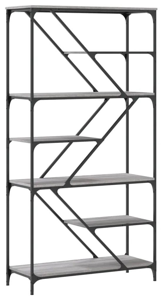 Estante 91x36x176 cm derivados de madeira e aço cinzento sonoma