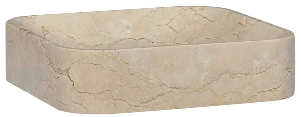 Lavatório 40x40x10 cm mármore cor creme