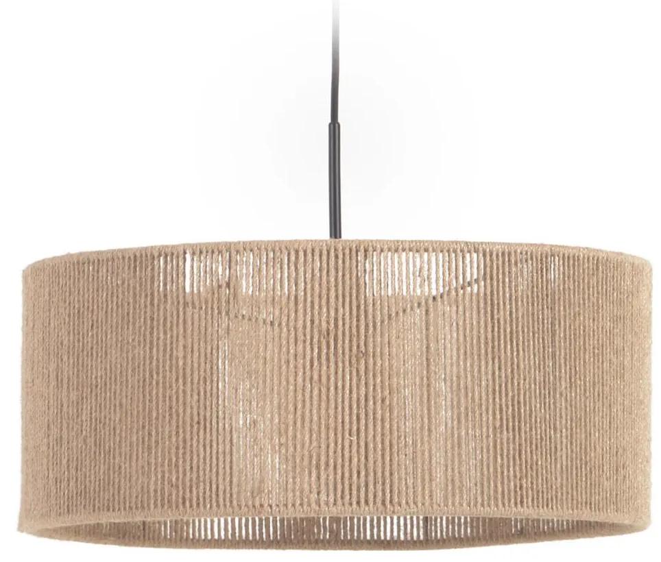 Kave Home - Abajur candeeiro de teto Crista de juta com acabamento natural Ø 47 cm