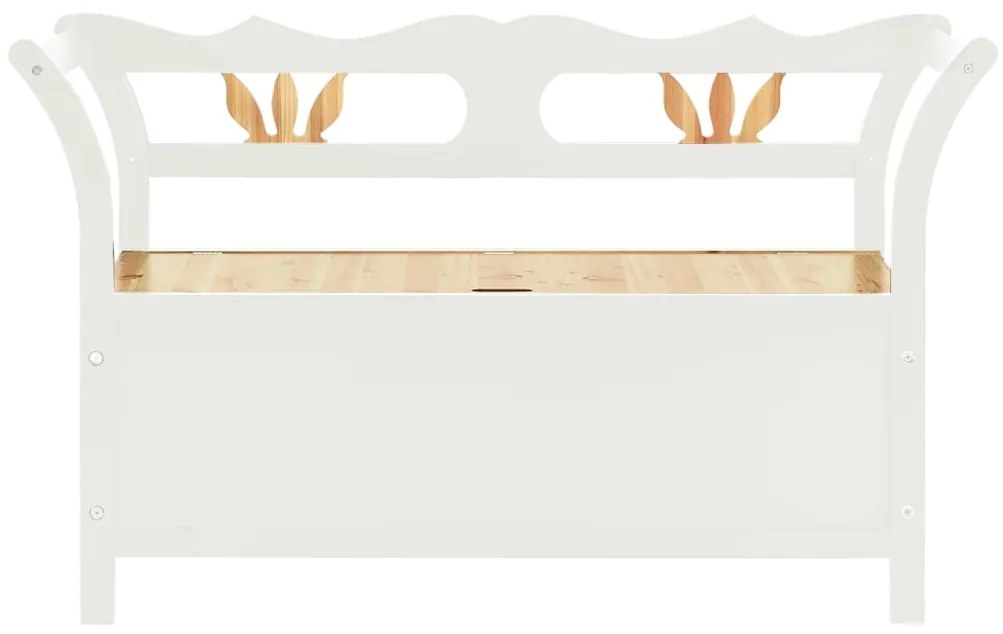 Banco 107x45x75,5 cm madeira de abeto maciça branco