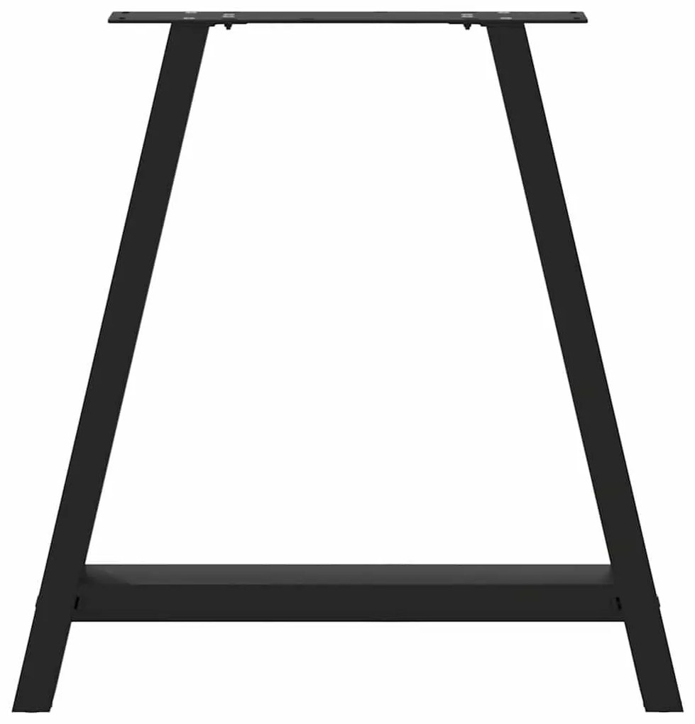 Pés para mesa de jantar em formato A, 2 peças, preto, 80x (72-73) cm,