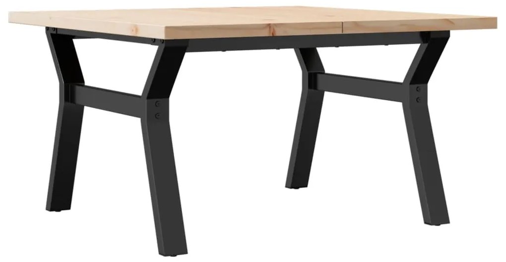 Mesa de centro estrutura em Y 80x80x45,5 cm pinho/aço