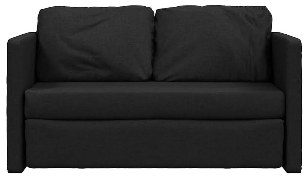 Sofá-cama sem pés 112x174x55 cm tecido preto