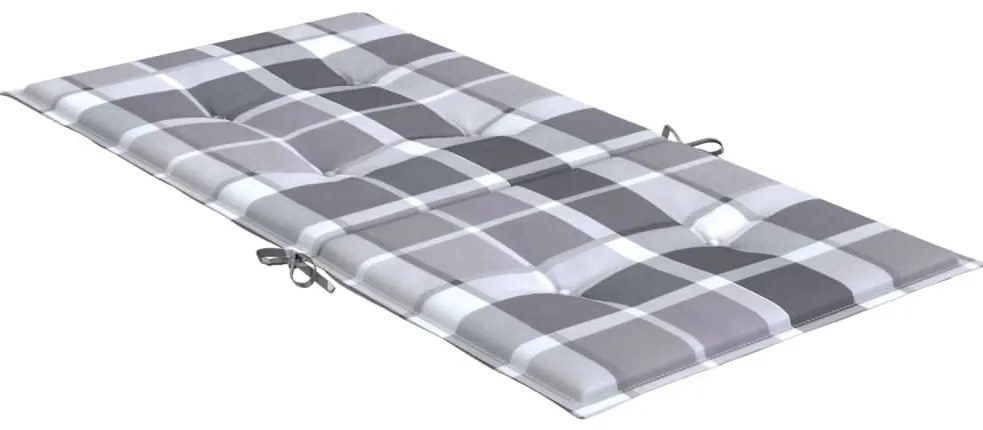 Almofadões lombares cadeiras jardim 4pcs oxford xadrez cinza