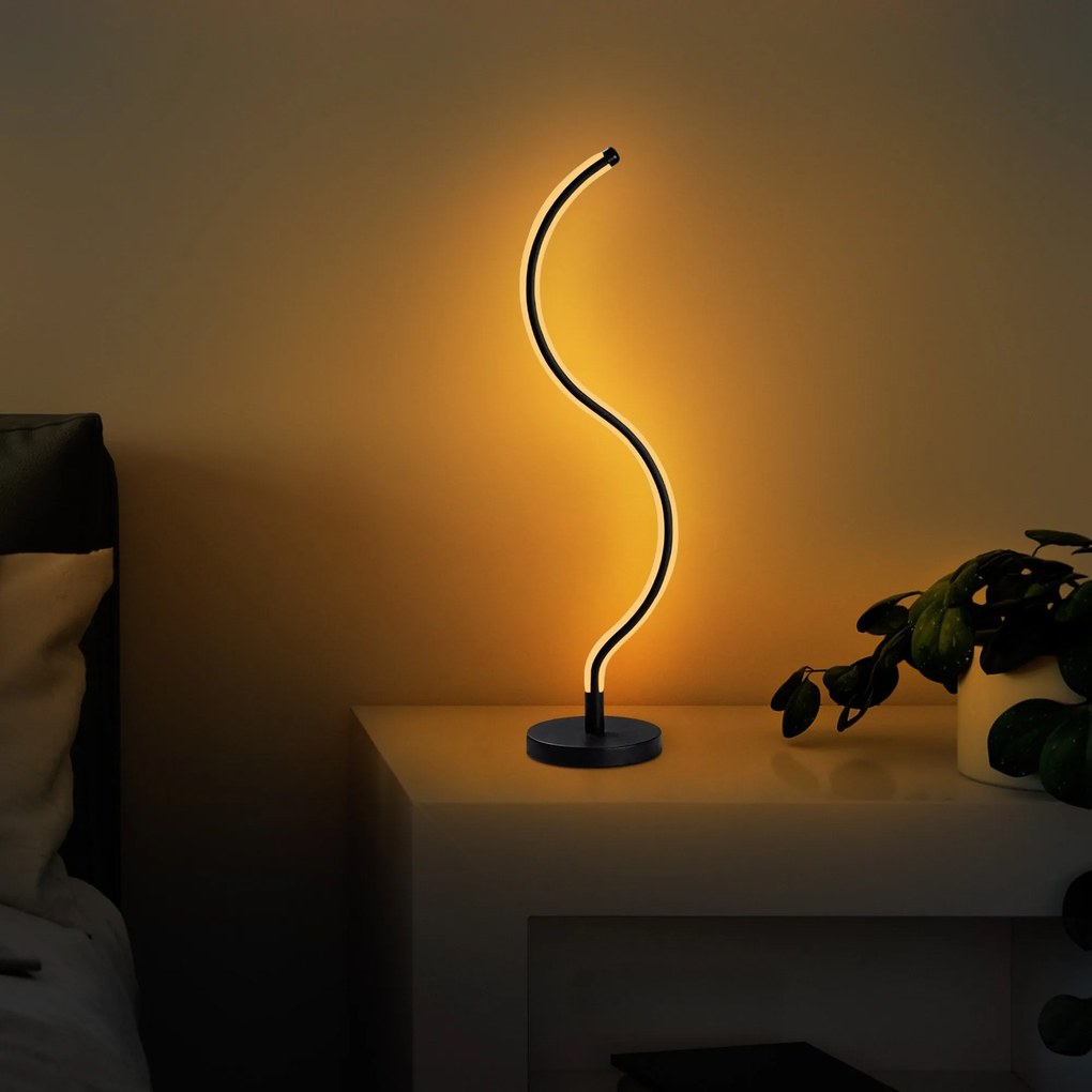 Candeeiro de Mesa Yilan – Preto – Diâmetro: 13 cm Altura: 57 cm