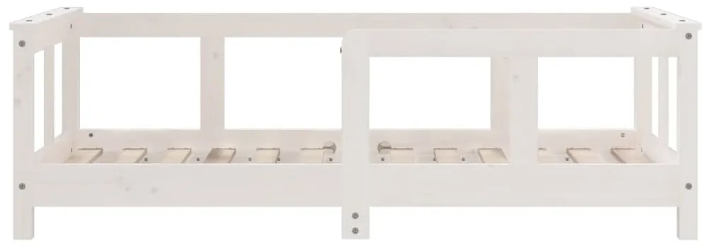 Estrutura de cama infantil 70x140 cm pinho maciço branco