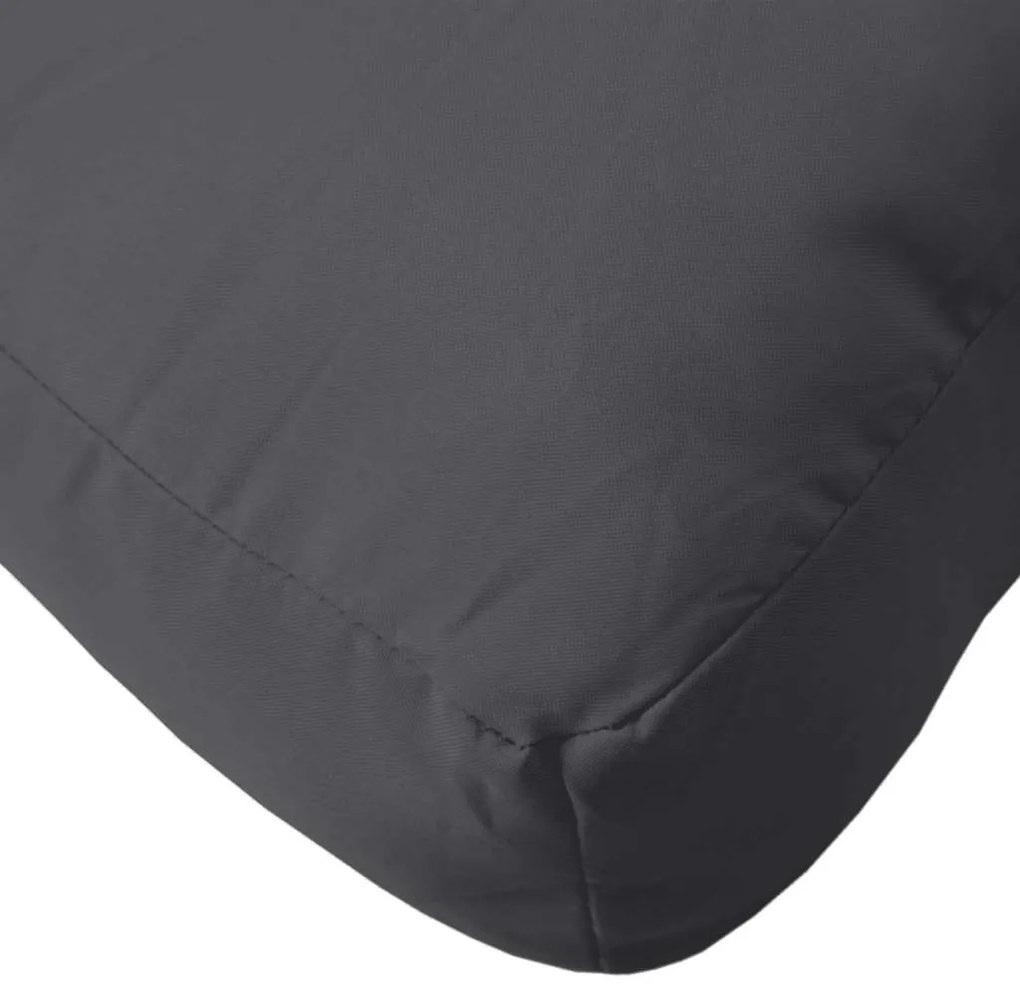 Almofadões de paletes 2 pcs mesclado tecido antracite