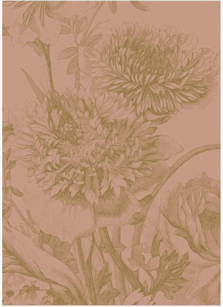 Papel de parede em não tecido Engraved Flowers