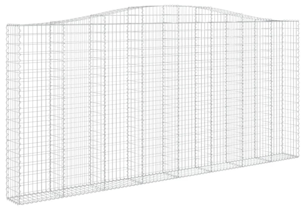 Cestos gabião arqueados 3pcs 400x30x180/200cm ferro galvanizado