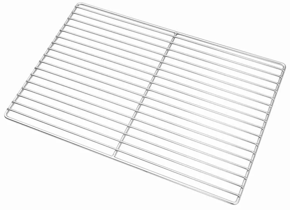 Grelha de Churrasqueira com Manípulos Retangular 47x32,5 cm Aço Inoxid