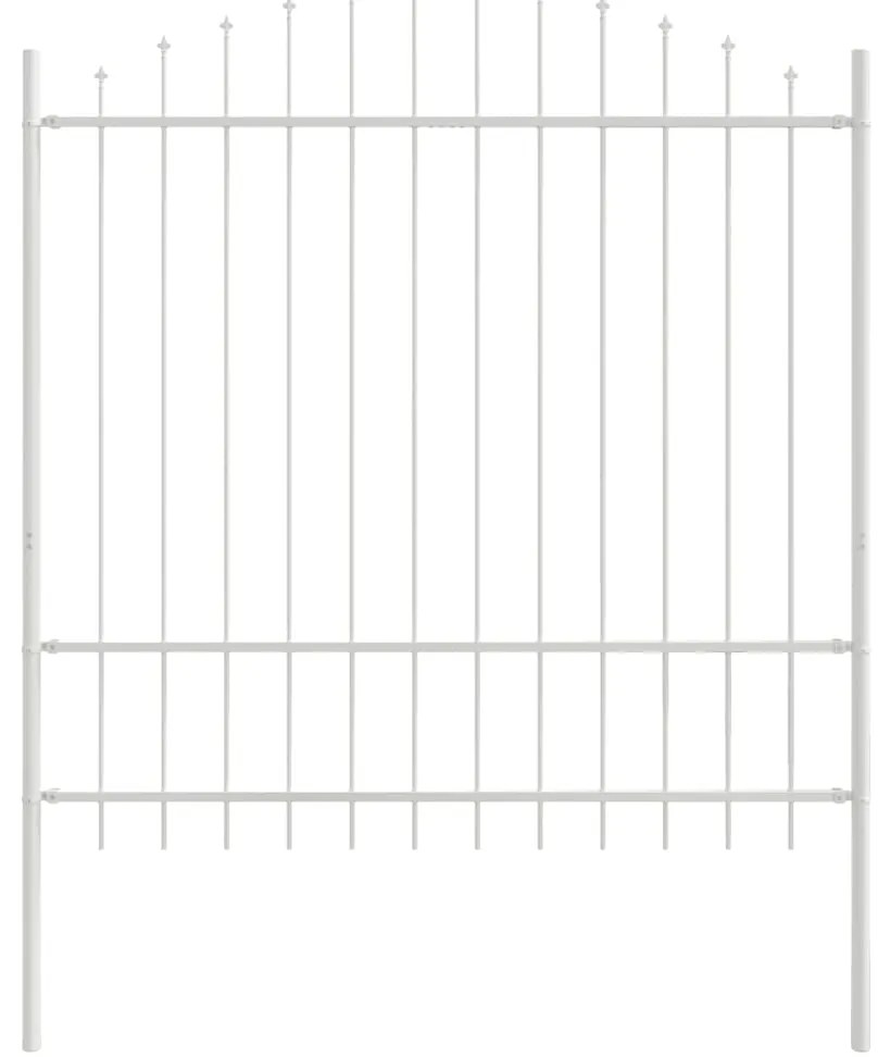 Cerca de Jardim Branca com Topo Arqueado - 5,1x1,75 m - Aço
