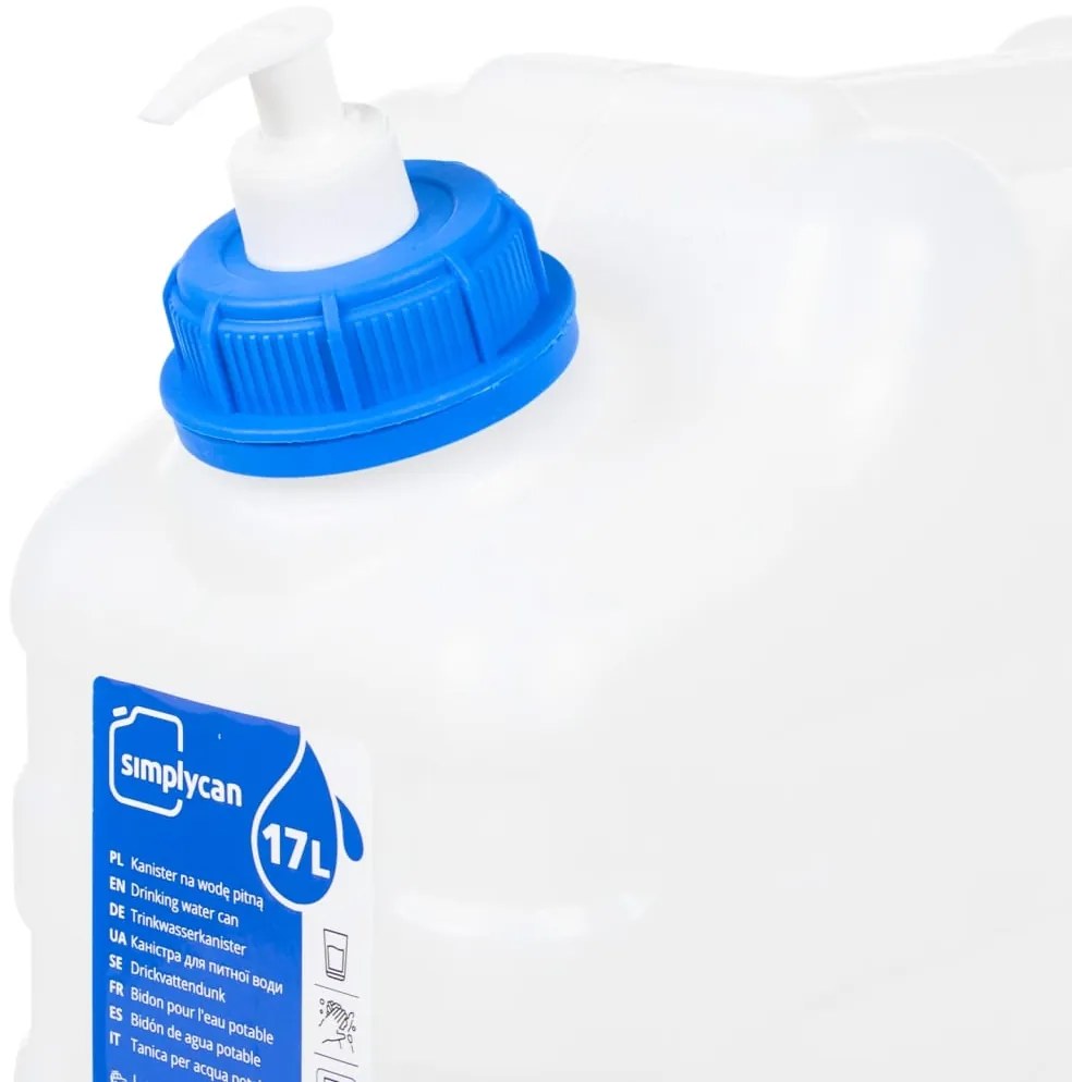 Recipiente água c/ torneira e dispensador de sabão 15L plástico