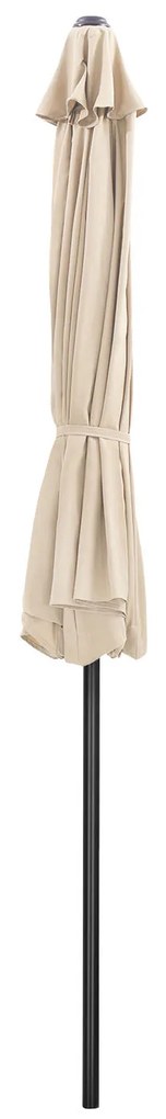 Guarda-sol 3 m jardim com proteção solar até UPF 50+ e inclinação Bege