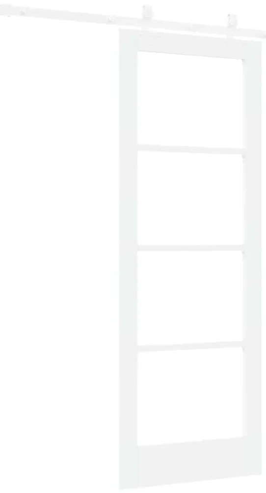 Conjunto de Porta de Correr Conjunto de 2 Branco MDF
