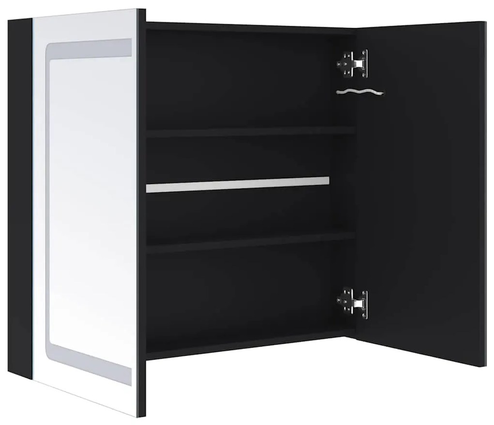 Armário espelhado para casa de banho com LED 80x12,2x68 cm