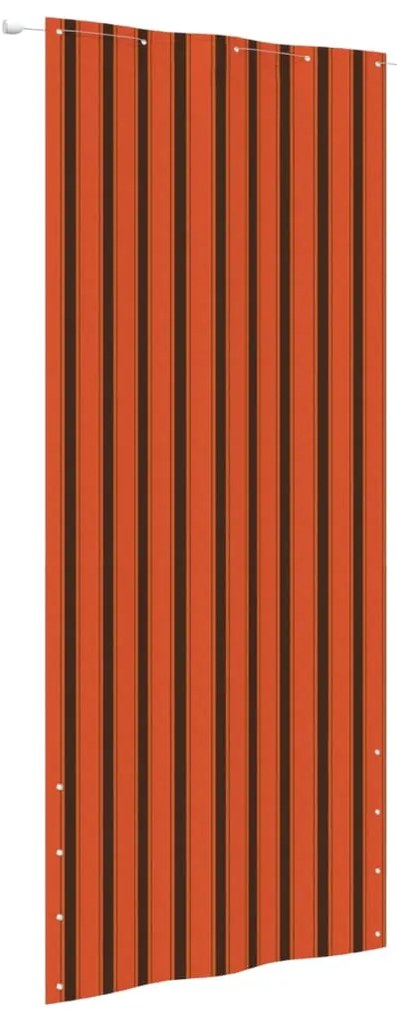 vidaXL Tela de varanda 100x240 cm tecido oxford laranja e castanho