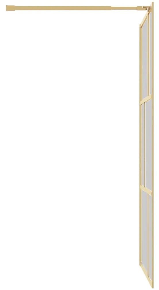 Divisória de chuveiro 100x195 cm vidro transparente ESG dourado