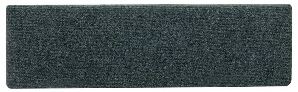 Tapetes de escada 15 pcs 65x21x4 cm tecido agulhado castanho