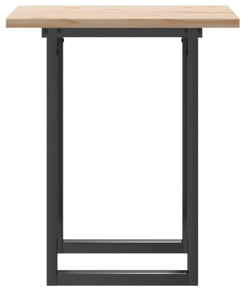Mesa de jantar estrutura em O 70x70x75,5 cm pinho/aço