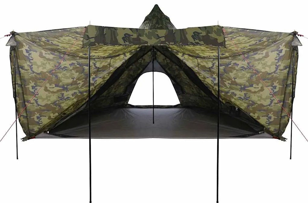 Tenda familiar tipi para 6 pessoas impermeável camuflagem