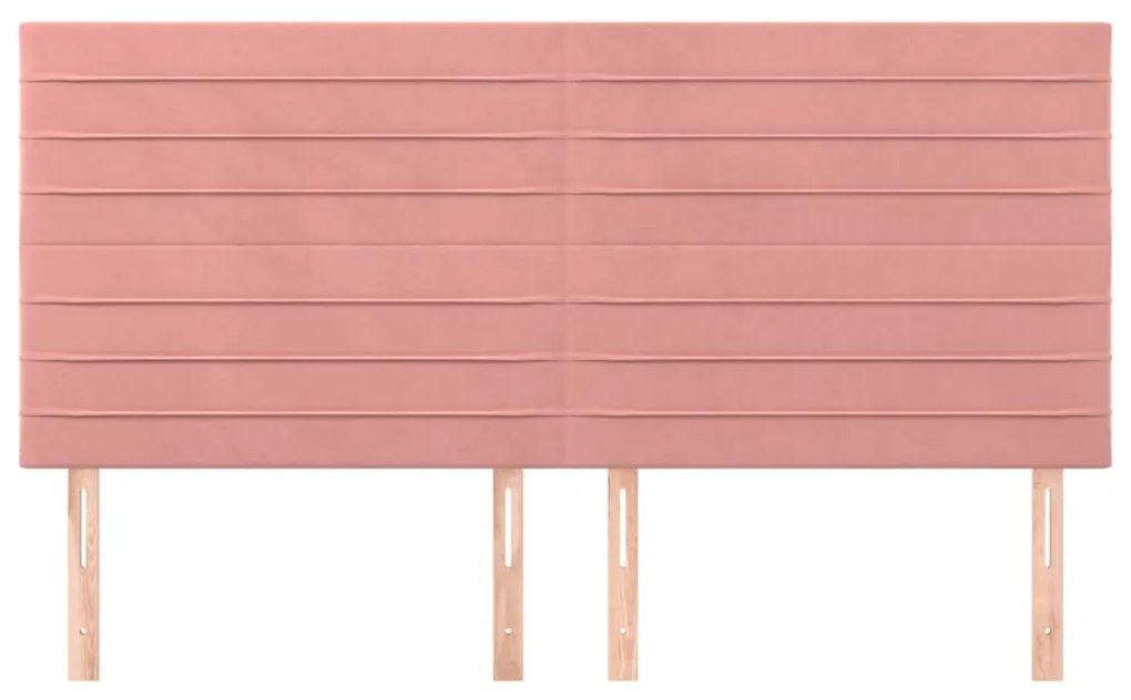 Cabeceira de cama 4 pcs veludo 80x5x78/88 cm rosa