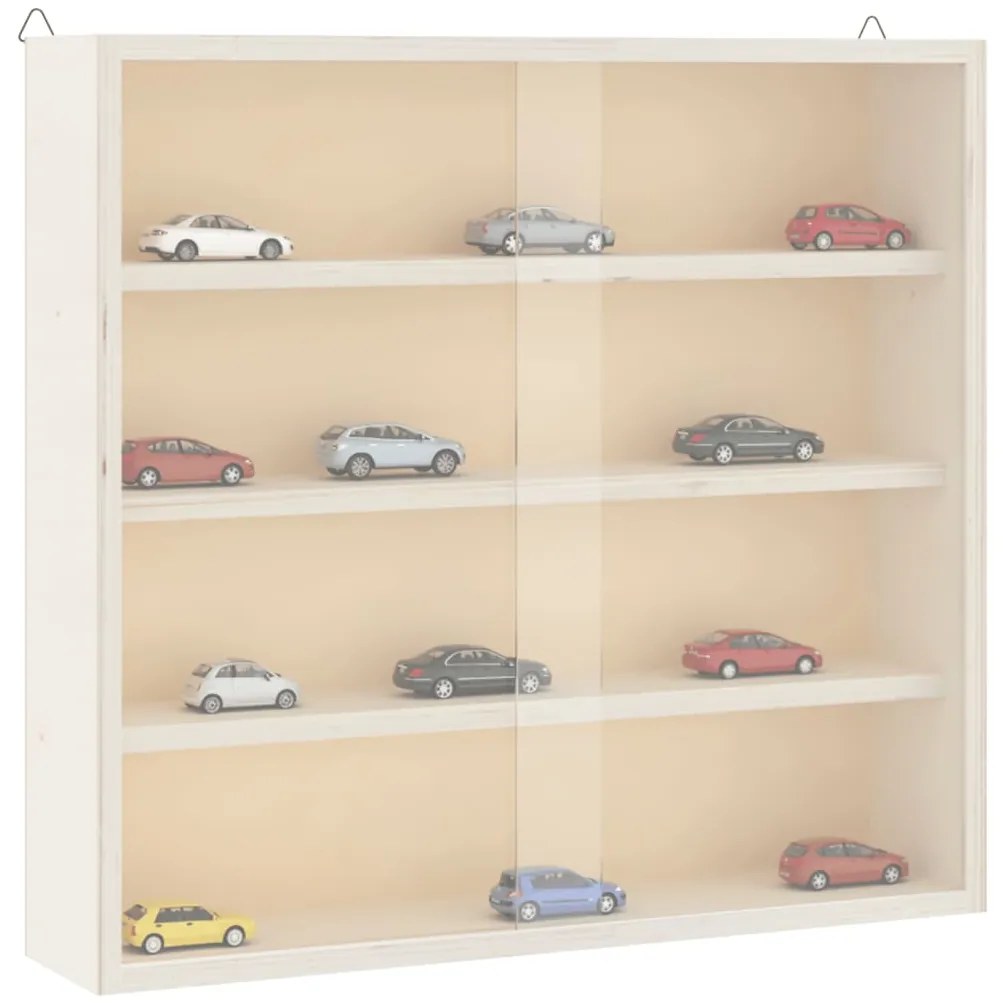 vidaXL Vitrine de colecionador de madeira com portas 40x8,5x37 cm