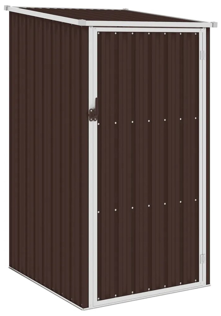 vidaXL Abrigo de jardim 87x98x159 cm aço galvanizado castanho