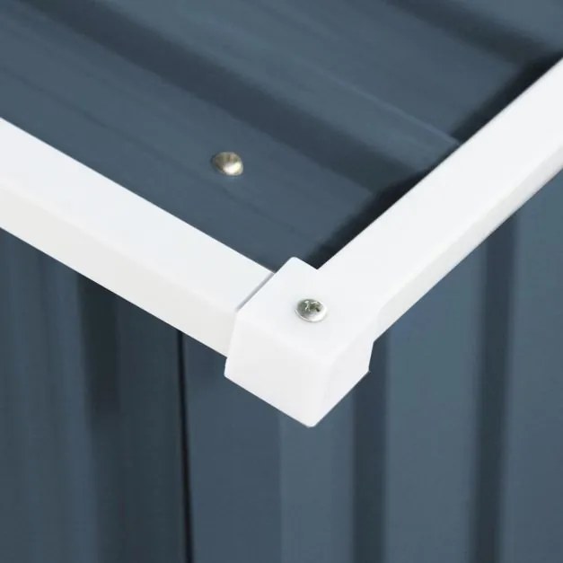 Abrigo jardim para arrumos exterior 213 x 130 x 173 cm Cinza escuro