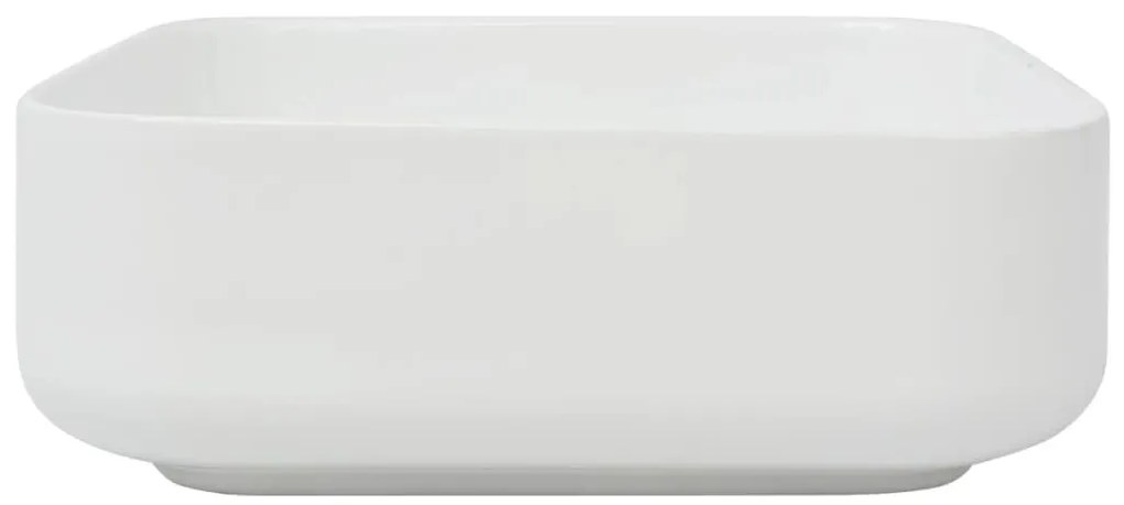 Lavatório quadrado branco cerâmica 39x39x13,5 cm