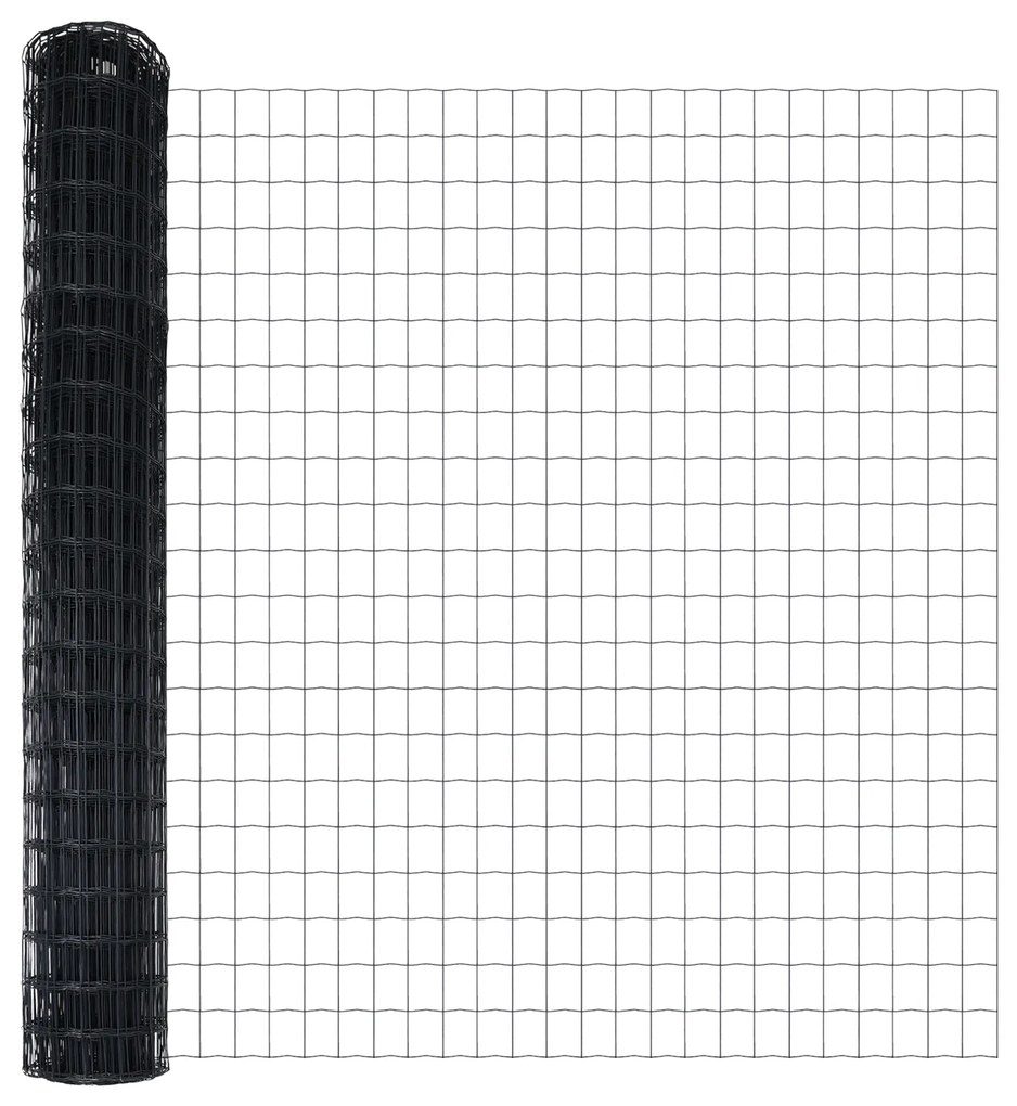 Cerca Euro com 7 Postes de Ponta 1,6x10 m Aço Galvanizado Cinza