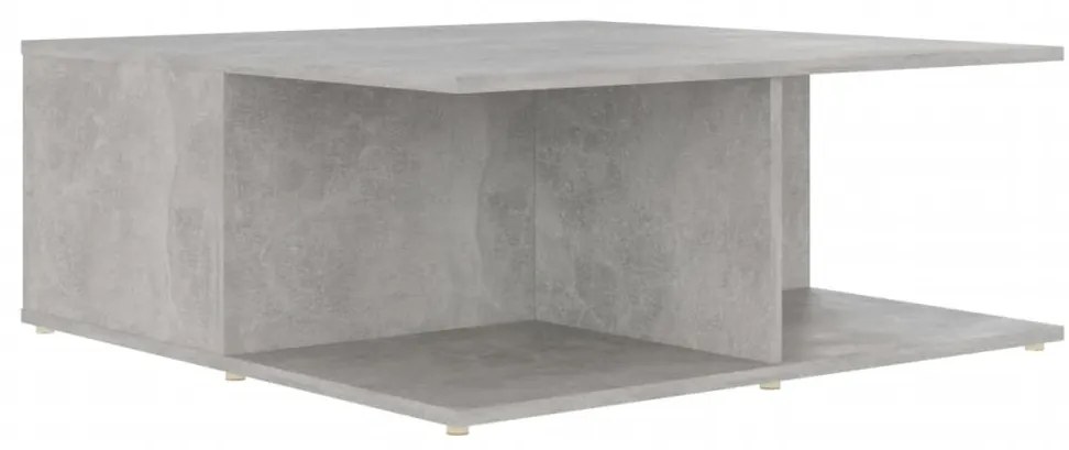 Mesa de centro 80x80x31 cm contraplacado cinzento cimento