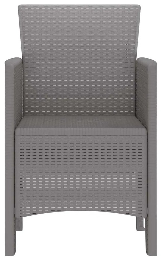 Cadeiras de Jardim 4 pcs Cinzento-claro 53 x 49 x 85 cm