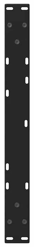 Pés para mesa de centro em V 2 peças preto 50x(30-31,3) cm aço
