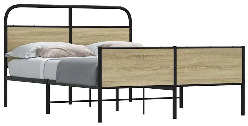 Estrutura cama s/ colchão derivados de madeira carvalho sonoma