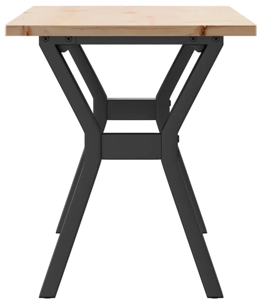 Mesa de centro estrutura em Y 110x40x45cm pinho e aço