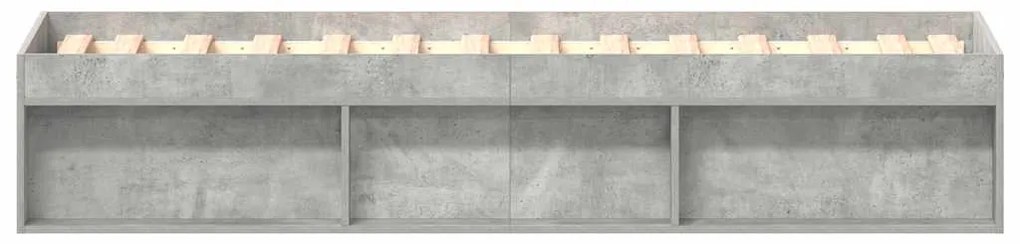Estrutura de cama 90x200 cm cinza cimento