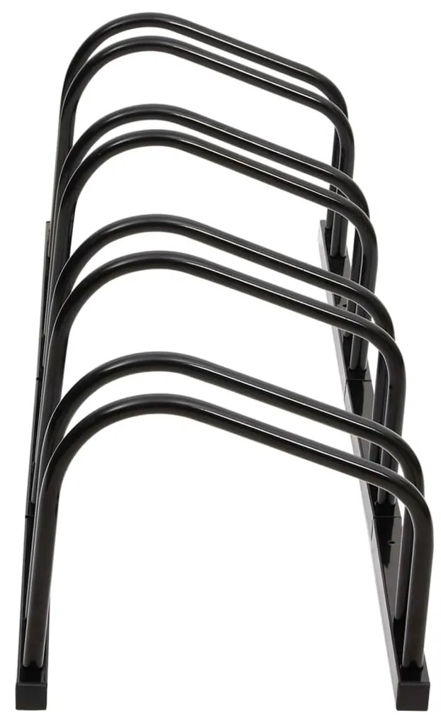 Suporte para 4 bicicletas aço preto