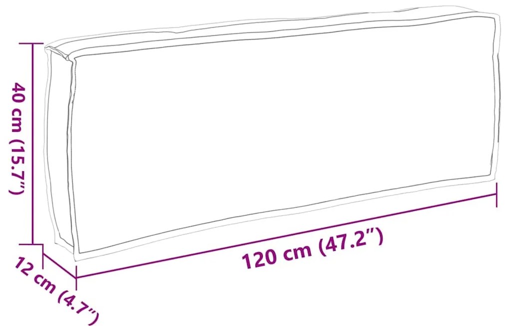 Capa de Almofada para Encosto com Estampa de Folhas - 120x40x12 cm - T