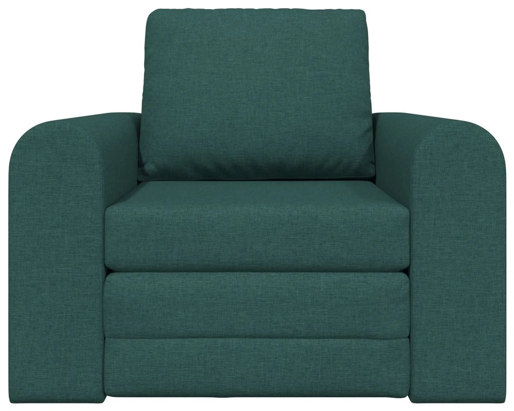Sofá Cama de Chão 2-em-1 Verde Escuro 98x71x83 cm Tecido