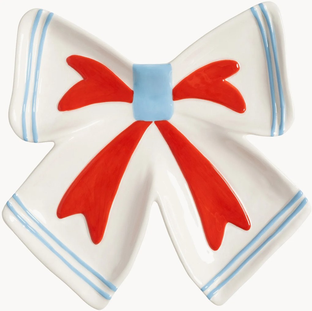 Prato de servir em dolomite pintado à mão Ribbon