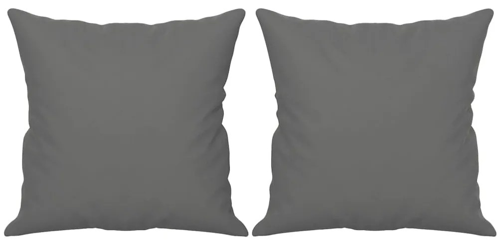 Sofá 3 lugares c/ almofadas 180 cm microfibra cinzento-escuro