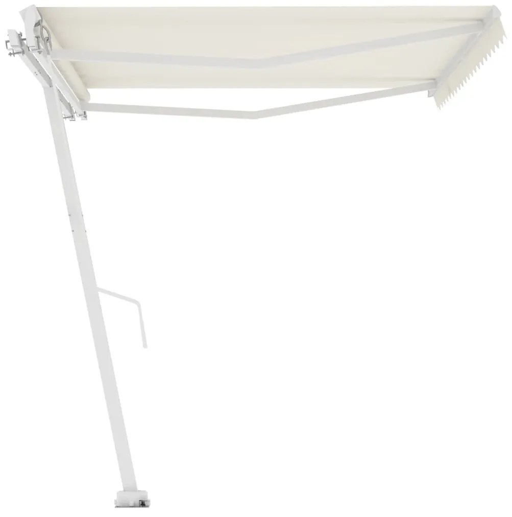 Toldo retrátil manual independente 400x350 cm cor creme
