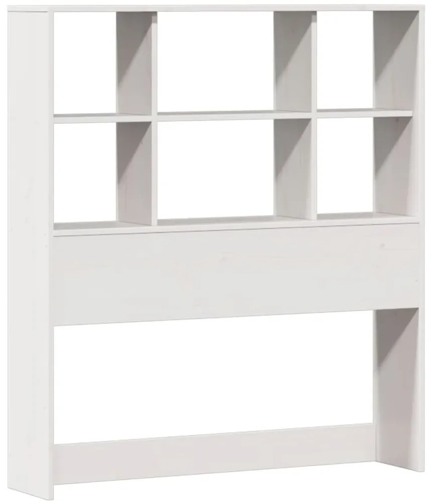 Cama com estante sem colchão 90x200 cm pinho maciço branco