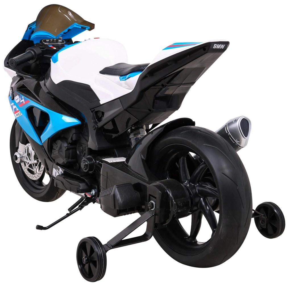 Mota elétrica para Crianças 12V, Rodas Espuma EVA, assento couro ecológico Azul