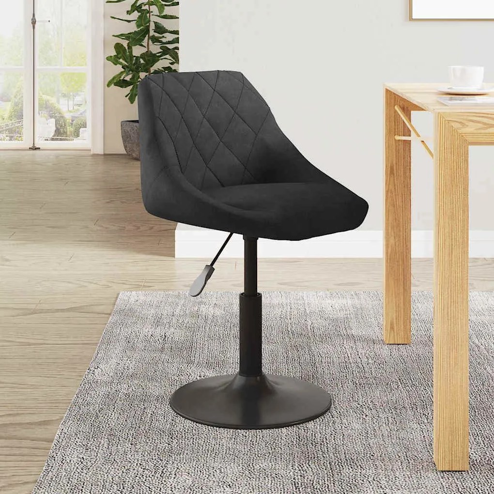 vidaXL Cadeira de jantar veludo preto