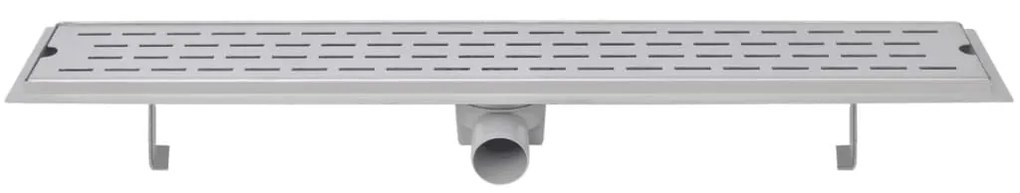 Dreno de chuveiro linear 2 pcs linhas 830x140 mm aço inoxidável