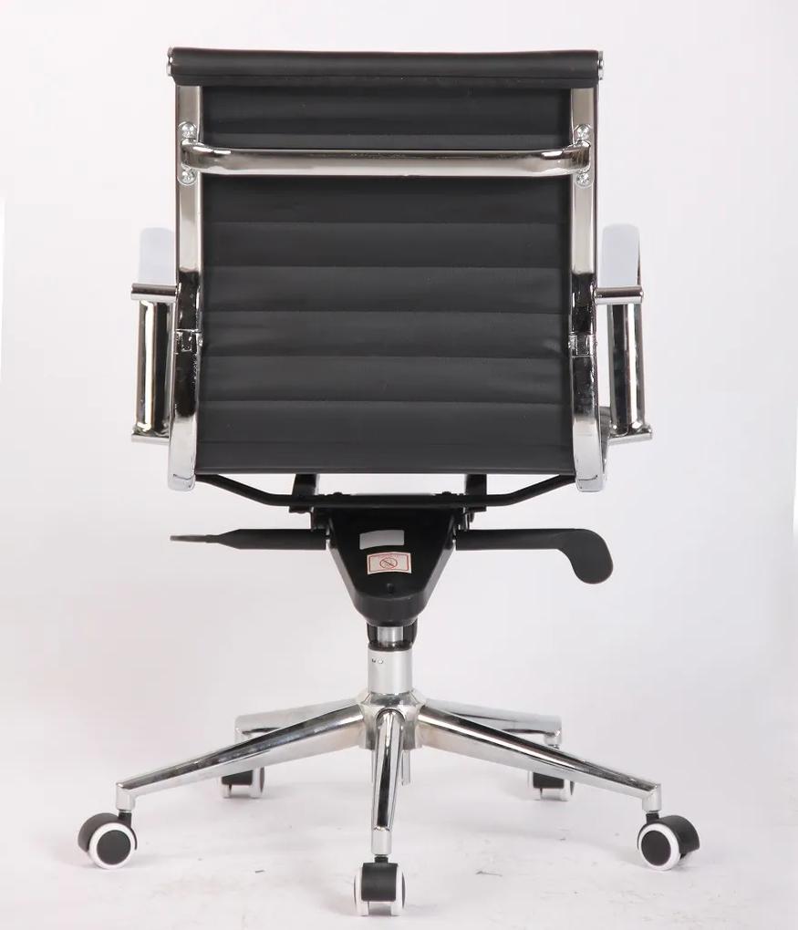 Cadeira de escritório ALABAMA NEW, giratório, pele sintética preta