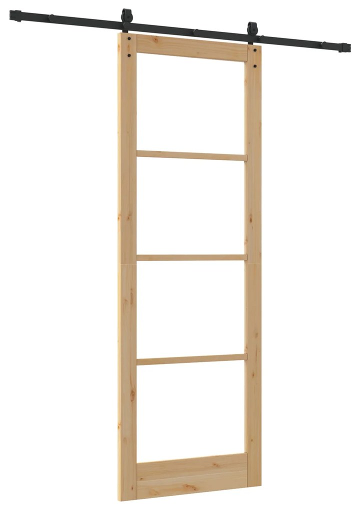 Conjunto de Porta Deslizante vidaXL com Conjunto de Ferragens 83x232 c