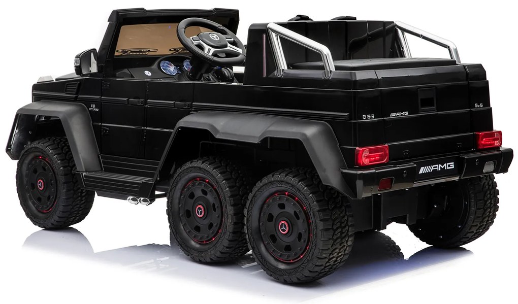 Carro elétrico para Crianças Mercedes-Benz G63 6X6, tela LCD, retroiluminação, 2,4 Ghz, 12V14AH, bateria removível, MOTOR 4 X, controle remoto, assent