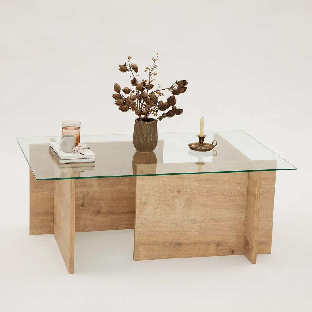 Mesa de Café Escape - Carvalho Safira - 105x40x65 cm